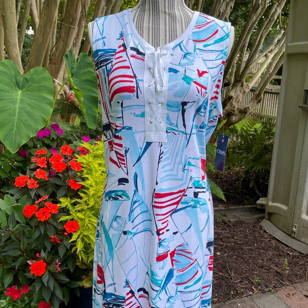 Chaps ships ahoy sun dress NWT